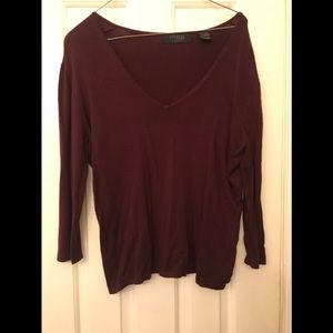 V Neck short sleeved sweater